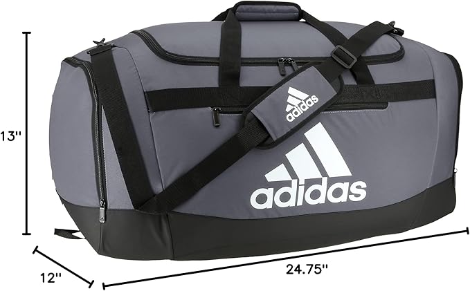 adidas Unisex Defender 4.0 Gym Duffel Bag for Men and Women, Team Onix Grey, Large (110L)