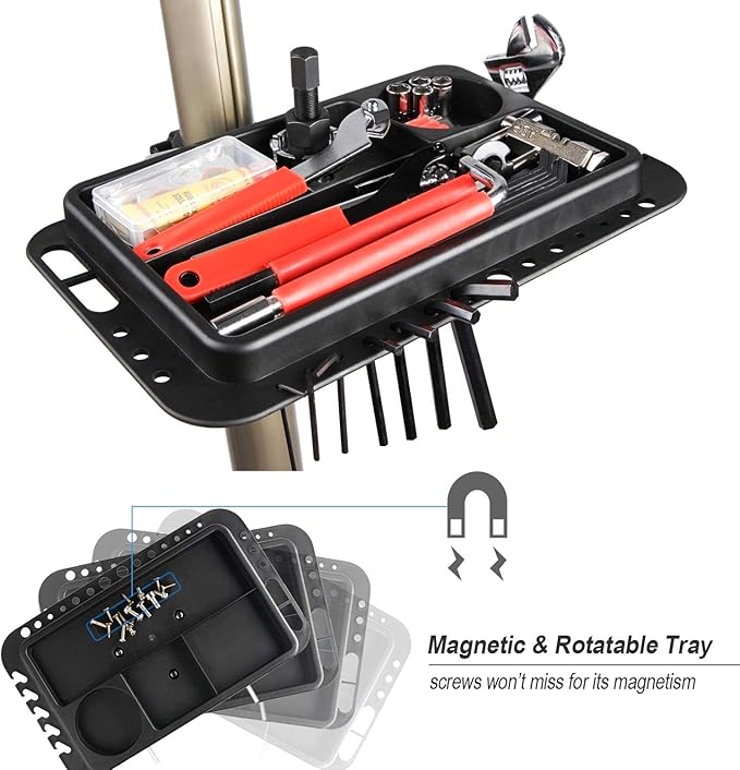 CXWXC Bike Repair Stand -Shop Home Bicycle Mechanic Maintenance Rack- Bike Workstands for Mountain Bike and Road Bike (C:Champagne Blue)