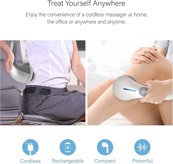 Daiwa Felicity Multipurpose Body Massager – Cordless Handheld Cellulite Remover Body Sculpting Machine - Electric Contouring Massage Tool for Butt Legs Belly Fat Stomach Celulitis Lymphatic Drainage