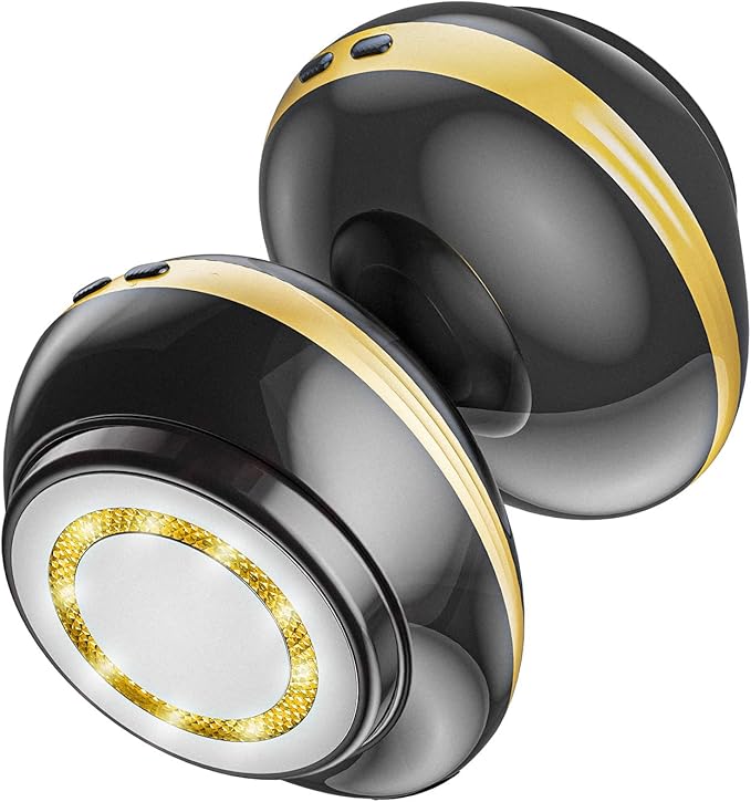 Depsoul Body Massager, 2 in 1 Professional Wireless Electric Massager with 3 Gears for Belly, Waist, Leg, Butt, Arm (Black)