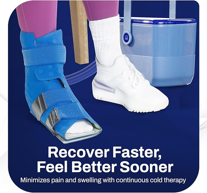 Ice Box - Advanced Cooling Ice Therapy Machine with Ankle Wrap - Ankle Ice Pack Wrap for Targeted Pain Relief, Post Injury/Surgery Recovery, and More