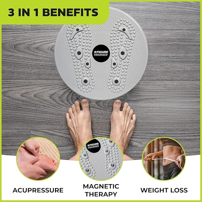 Core Abs Twister Board - Waist Sculptor Twister Board for Core & Ab Exercise - Waist Twisting Disc, Dizzy Disc Twist Board for Slimming Workout with 8 Magnets Reflexology