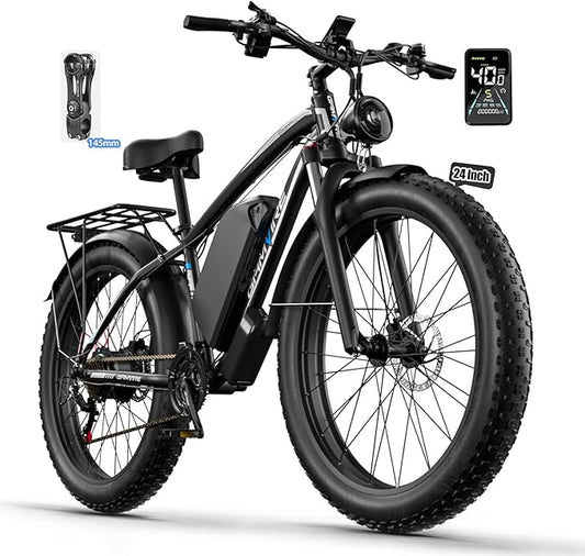 Ebike for Adults Electric, 52V 19.2Ah/32Ah, Peak 2000W/2500W E-Bike, 36/40MPH, 70 Miles/100Miles Long Range, Hydraulic Disc Brake, Off Road Snow Mountain E-Bike, 24"/26" Fat Tire Fast Electric Bicycle