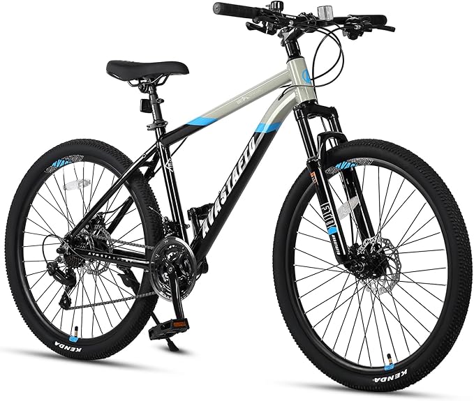 AVASTA Earth 26 27.5 inch Mountain Bike with 21-Speed，Aluminum Frame, Dual Disc Brake, Comfortable Saddle,Multiple Colors