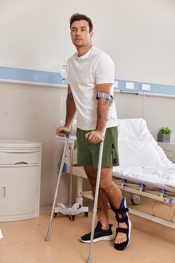 Deyeek Unisex Tear Away Shorts Snap On Athletic Cotton Shorts Post Knee Surgery Recovery Hip Replacement Pants with Pockets