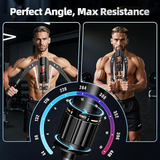 EAST MOUNT Twister Arm Exerciser - Adjustable 22-440lbs Hydraulic Power, Home Chest Expander, Shoulder Muscle Training Fitness Equipment, Arm Enhanced Exercise Strengthener