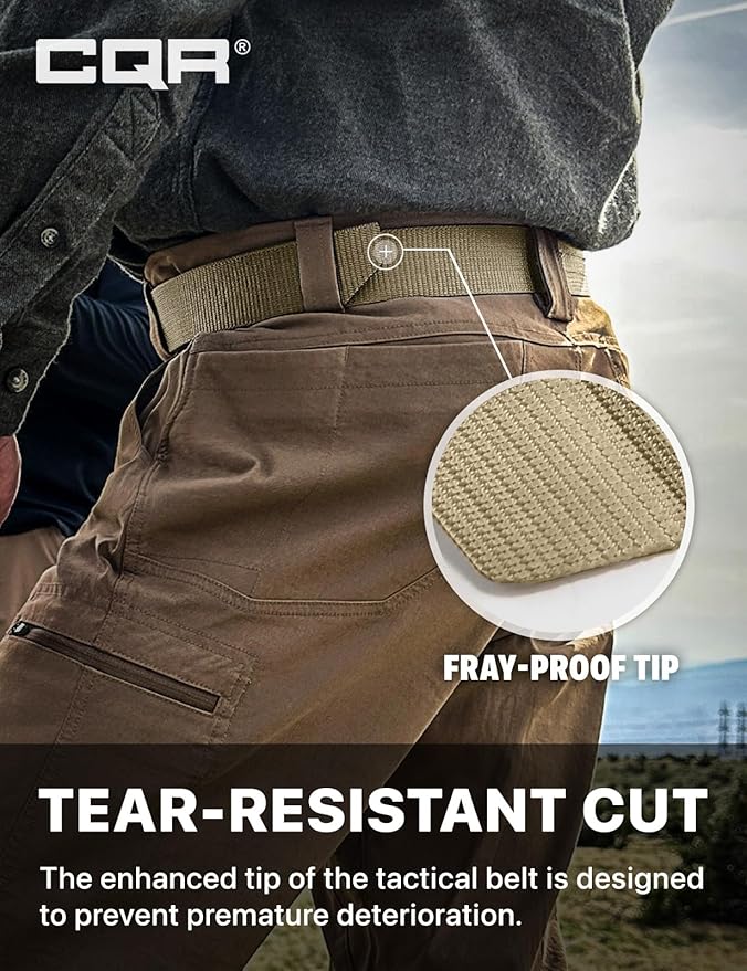 CQR Tactical Belt, Military Style Heavy Duty Belt, Webbing EDC Quick-Release Buckle