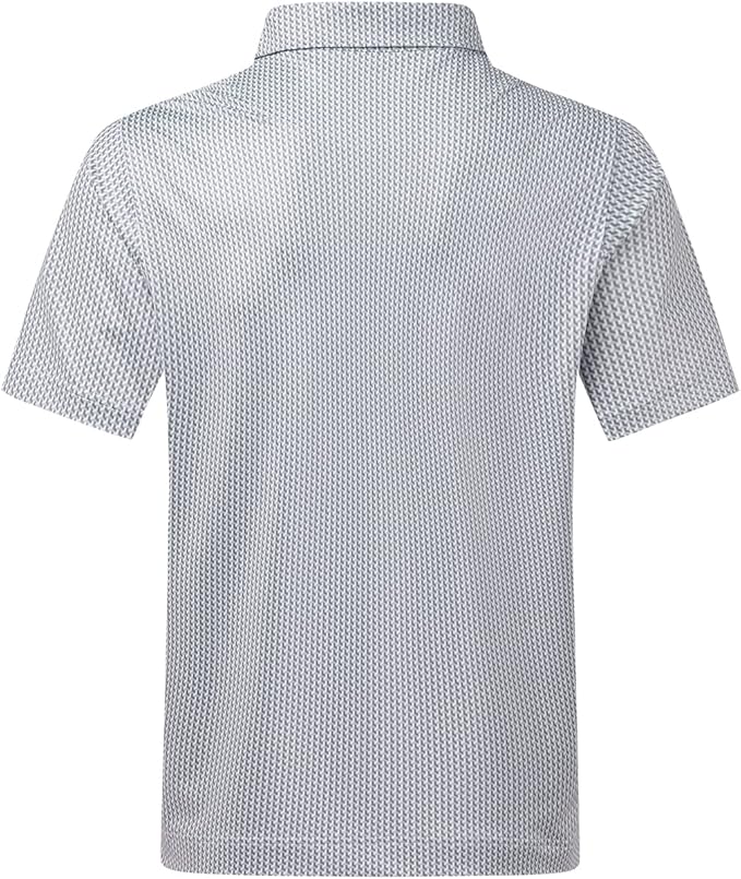 DEOLAX Mens Polo Shirts Fashion Print Mens Golf Shirt Dry Fit Mens Golf Polo Short Sleeve Quick Dry Funny Golf Shirt for Men