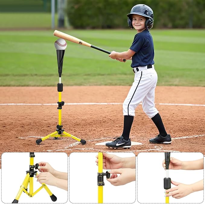 Baseball Tee for Kids,Batting Tee,Softball Tee,Youth Hitting Tee,Teeball Tee,Travel Tee,Easy Adjustable Height