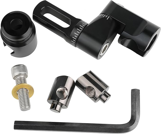 AMEYXGS Archery Bow Stabilizer for Compound Bow, 3K Carbon Fiber 6", 8", 10", 12" 15" Rods, Damping System, Weights Kit, Single Side V-Bar Mount,Quick Disconnect