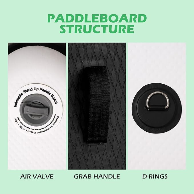 FunWater Inflatable Ultra-Light Stand Up Paddle Board for All Skill Levels with Premium SUP Paddleboard Accessories,Non-Slip Comfort Deck for Youth & Adults