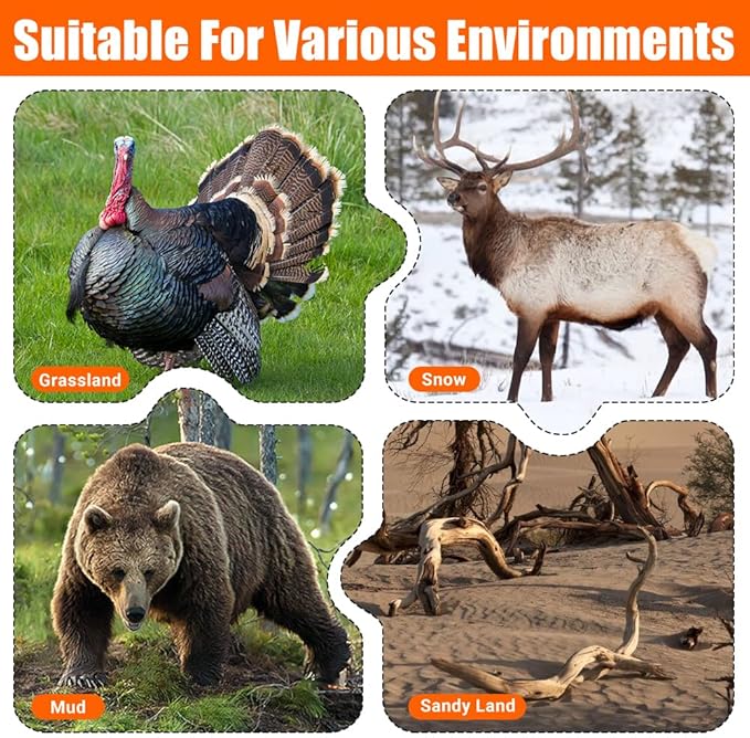 Deer Drag Sled - 1.2mm Thickened Tear-Resistant, 550Lbs Load Capacity Multi-Purpose Deer Cart with Non-Slip Handle for Hauling Hunter Trophies and Discarded Debris on Snow, Sand, Mud, Grass