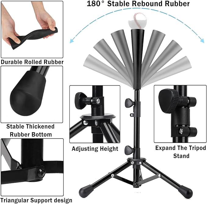 Baseball Tee for Kids,Batting Tee,Softball Tee,tee Stand, Youth Hitting Tee,Teeball Tee,Travel Tee,Easy Adjustable Height 20.5-30.2inch