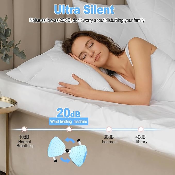 HOTSWEAT Waist Twister, Exercise Twist Boards Twisting Waist Machine for Women Belly Fat, Noiseless Ab Twister Machine with Resistance Bands, Waist Sculptor for Home Gym