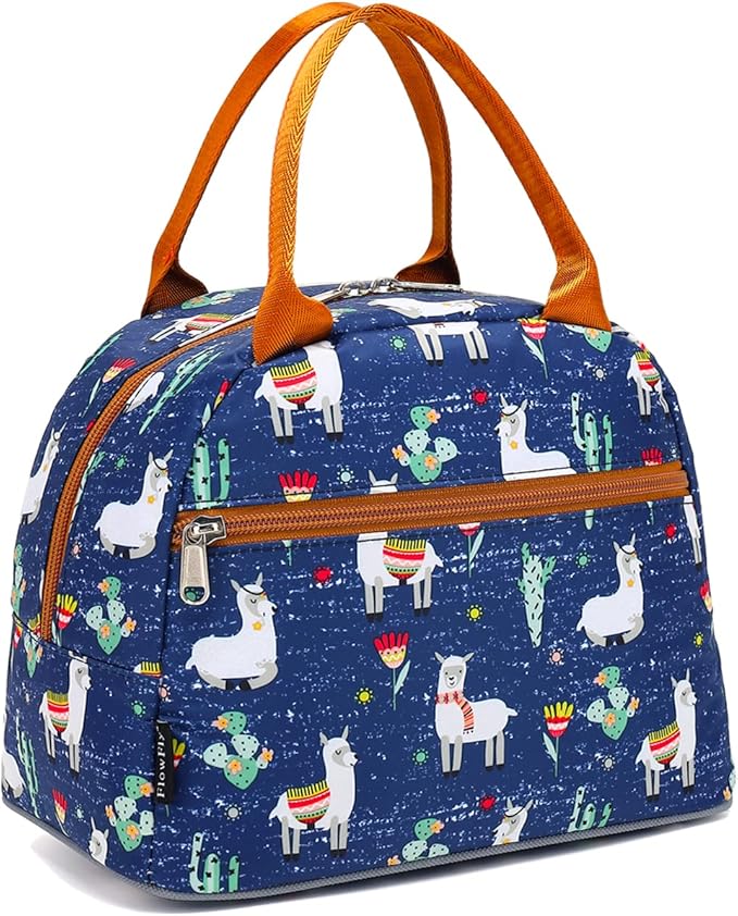 FlowFly Insulated Lunch Cooler Bag - Tote Bag Organizer for Women/Men, Alpaca