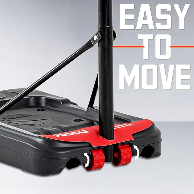 Basketball Hoop 4.7-10ft Adjustable Portable Basketball Goals System with 44-48 Inch Patented Angle Adjustable Backboard, for Kids Youth and Adults Outdoor Indoor Use