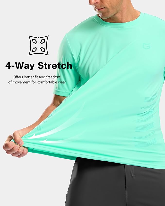 G Gradual Men's Workout Shirts Quick Dry Athletic Running T-Shirts Lightweight Moisture Wicking Short Sleeve Sports Gym Tops