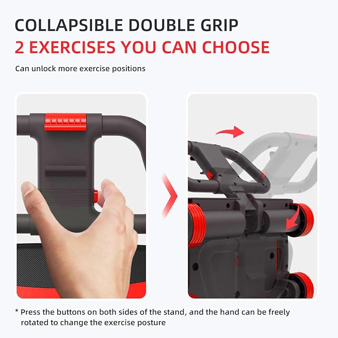 FIAMERMOR 2025 AB Roller Wheel - 4 wheel elbow support abdominal wheel automatic rebound abdominal fat burning weight loss core training equipment home/gym