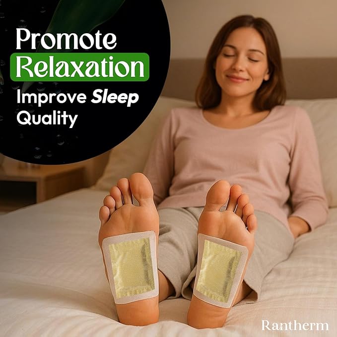 Foot Patches Pads for Deep Cleansing: Feet Patches Bamboo Wood Vinegar Ginger Foot Pads for Promoting Sleeping 20 Packs