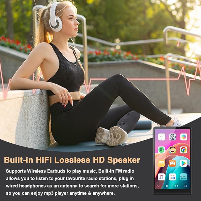 96GB MP3 Player with Bluetooth and WiFi, 4.1" Touch Screen, Silicone Protective case, Octa-core, MP4 MP3 Player for Spotify, Pandora, 96GB Storage Up to 1Tb, Android Music Player for Parental Control