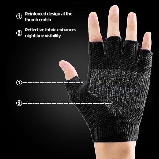 Cycling Gloves for Men Women, Half Finger Bike Gloves for Biking, Gym, Weight Lifting, Rowing, Riding, Outdoor Sports