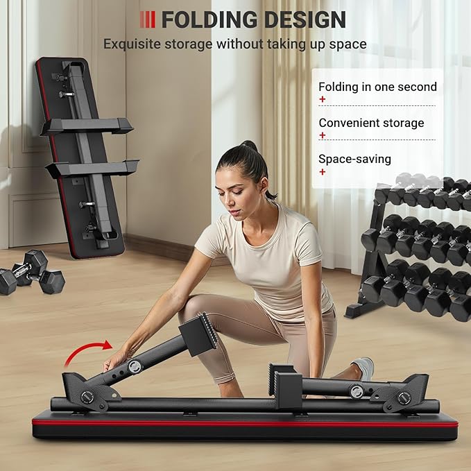 Flat Weight Bench - Heavy Duty Foldable Workout Bench for Home Gym, 1300lb Capacity Adjustable Strength Training Bench Press for Ab and Full Body Exercises, Sturdy and Easy to Fold