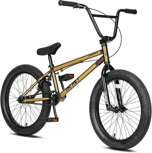 Freestyle BMX Bike, 20 Inch Yaphet Bicycle for Teen Beginner and Adult Riders, Bike with Hi-Ten Steel Frame, Multiple Colors