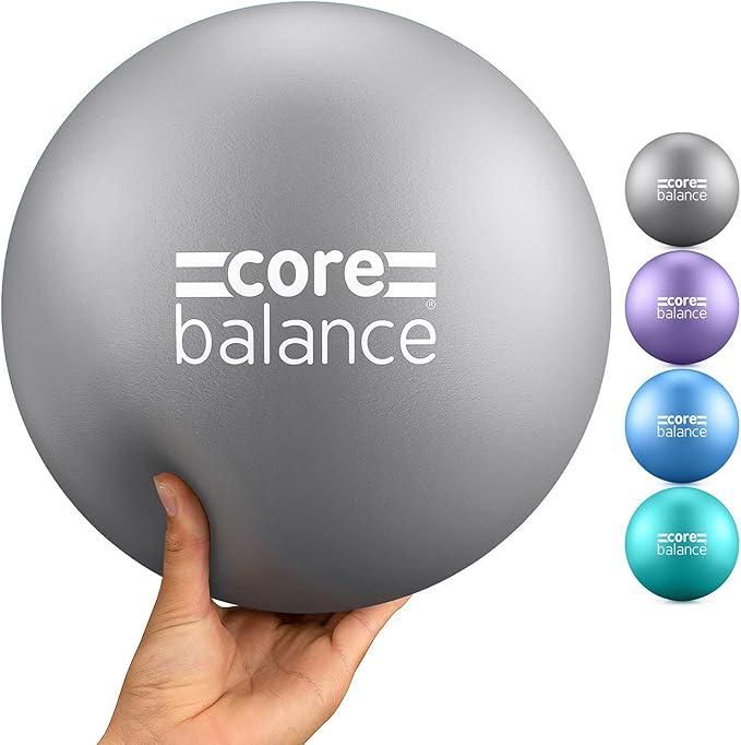 9 Inch Anti Burst Pilates Ball - Mini Exercise Ball for Yoga, Barre, Stretching and Core Stability Workout