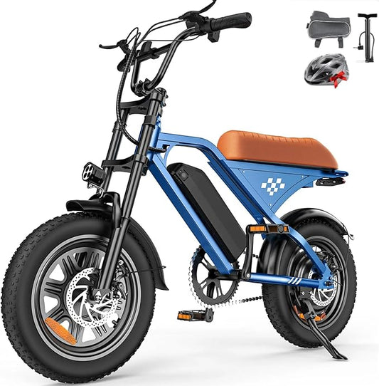 Electric Bike for Adults,16" Electric Dirt Bike with 750W Motor,22MPH 55 Miles PAS Range ebike,UL2849 Certified 374.4WH Battery USB Charging Commute Off Road Ebikes for Adults and Teens