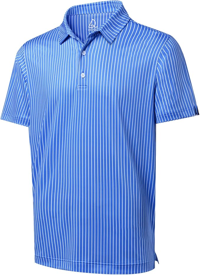 DEOLAX Mens Polo Shirts Fashion Print Mens Golf Shirt Dry Fit Mens Golf Polo Short Sleeve Quick Dry Funny Golf Shirt for Men