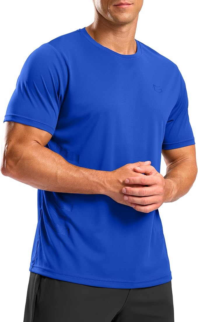 G Gradual Men's Workout Shirts Quick Dry Athletic Running T-Shirts Lightweight Moisture Wicking Short Sleeve Sports Gym Tops