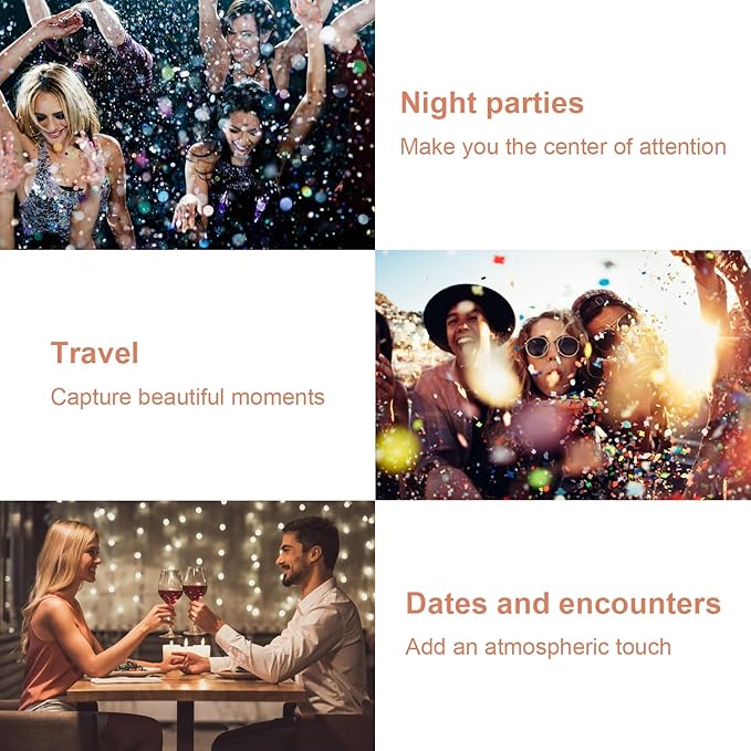 Hair and Body Glitter Spray, 1PC Champagne Hair Glitter Extra Fine Face Shimmer Powder for Clothes, Festival Loose Sparkle Powder for Rave Clothes Nail Art Easter Halloween Crafts (Champagne)