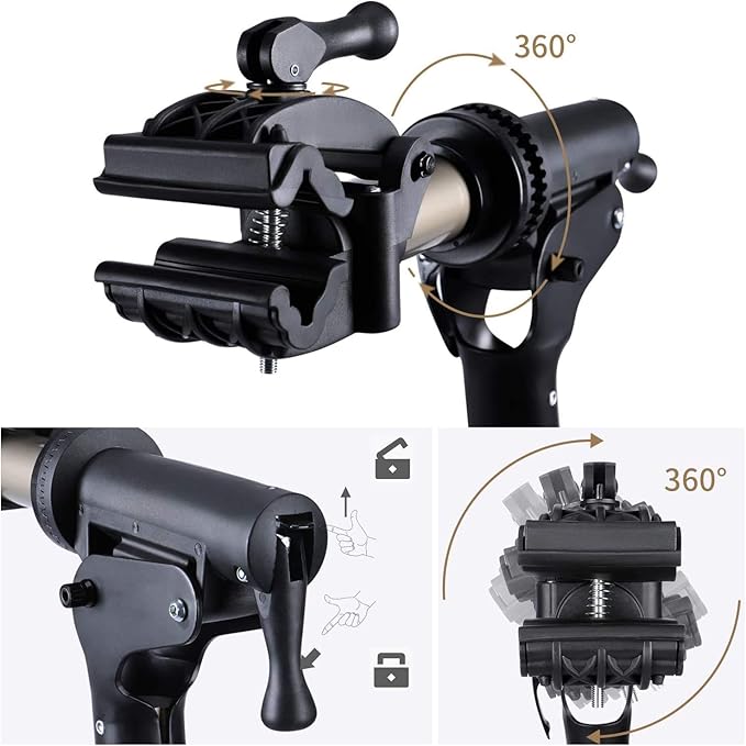 CXWXC Bike Workstand with Adjustable, Bicycle Repair Stand for Maintenance Folding and Lightweight (Champagne-3)