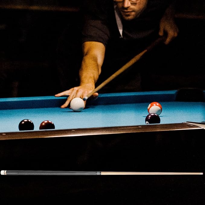 AKLOT Pool Cues,Set of 4 Pool 58" Cue Sticks Canadian Maple Wood Cue Stick for Professional Billiard Players 18 19 20 21 oz