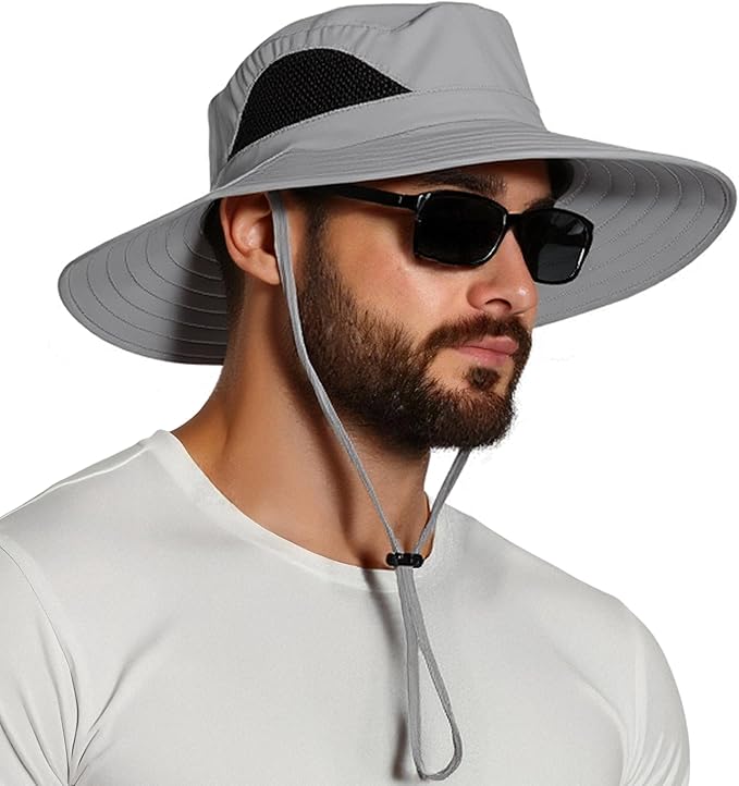 EINSKEY Wide Brim Sun Hat, UPF 50+ UV Protection Waterproof Packable Bucket Hat for Men & Women, Fishing Hiking Beach Garden