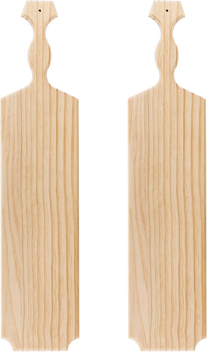 BATTIFE 22inch Greek Sorority Paddle Unfinished Wooden Pine Fraternity Paddles - Solid Wood Paddle [2Pack]