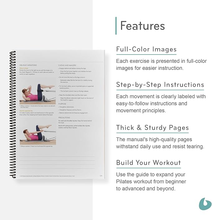 Balanced Body Reformer Guide, Pilates Reformer Guide for Workout Equipment, for Home Gym or Studio Use