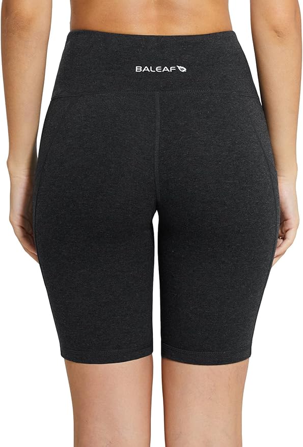 baleaf Women's 8"/ 5"/ 3" Biker Shorts High Waist Yoga Workout Gym Running Volleyball Spandex Shorts with Pockets