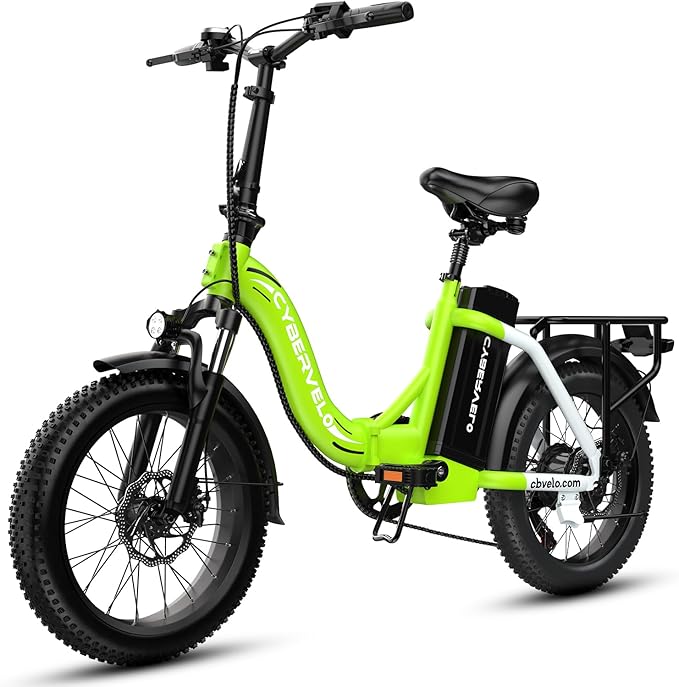 DriftGod Folding Electric Bike for Adults – 1000W Motor, 20"x3" Fat Tire, 48V Removable Battery, All-Terrain E-Bike with 7-Speed, Front Suspension – Powerful Foldable Ebike for Commuter