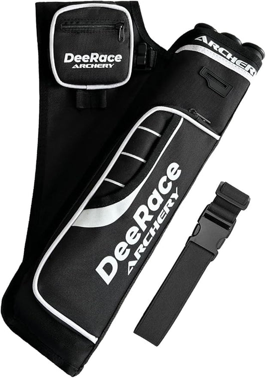 DEERACE Archery Hip Quiver, 3 Tubes Arrow Holder for Compound and Recurve Bow