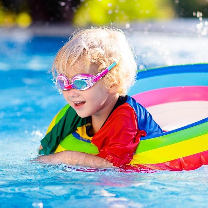 Aegend 2 Pack Kids Goggles, Swimming Goggles for Kids Age 4-16 Boys and Girls Youth, Anti-Fog Waterproof Anti-UV Pool Goggles