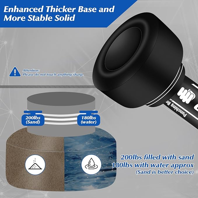 Freestanding Punching Bag with Stand, Men Standing Kickboxing Bag, Heavy Boxing for Adult Teens, Suitable for MMA Dummy Karate Home Gym Training Equipment （Excludes Gloves and Pumps）