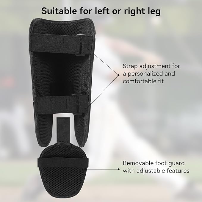 Batter’s Baseball Leg Guard with Adjustable Straps - for Youth and Adult