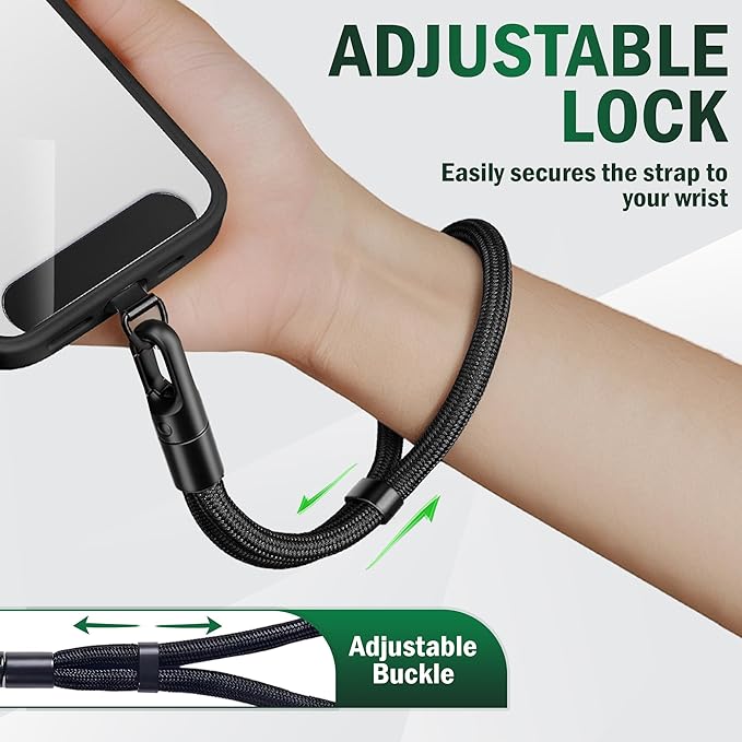 Adjustable Hand Wrist Strap Lanyard, Phone Lanyard With 2 Metal Tether Tabs, Phone Wrist Strap, Wrist Lanyard