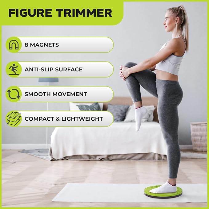 Core Abs Twister Board - Waist Sculptor Twister Board for Core & Ab Exercise - Waist Twisting Disc, Dizzy Disc Twist Board for Slimming Workout with 8 Magnets Reflexology