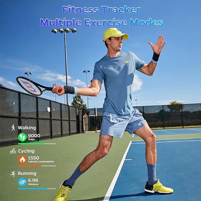 Fitness Tracker, Smart Ring for Women Men, Sleep Tracker Ring with 24/7 Heart Rate Monitor, Fitness Ring with Activity Tracker, Step Counter, Calorie Pedometer, No APP Fee, iOS Android (Black, 7)