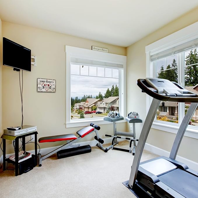 Custom Gym Sign Wall Art Decor Personalized Name Aluminum Metal Sign Retro Workout Room Fitness Center Tin Sign - Excuses Don't Burn Calories