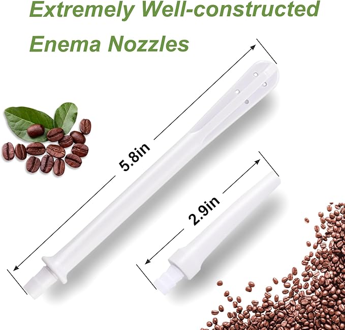 Enema Replacement Tube 6.6FT Silicone Enema Hose with 5 Reusable Nozzle Tips – Flexible Leak-Proof Enema Kit Replacement Tubing for Colon Cleansing and Detox Douche