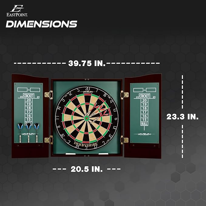 EastPoint Sports Bristle Dartboard and Cabinet Sets- Features Easy Assembly - Complete with All Accessories