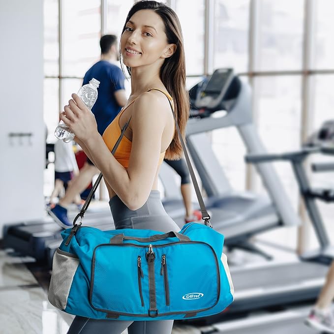 G4Free 40L/65L Foldable Duffel Bag, Water-Repellent Travel Backpack, Lightweight Carry Bag for Overnight Weekender Sports Men Women